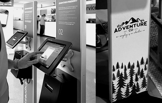 Self-Service Kiosk with Tablet at Qantas Freight | Sprocket Branding Series