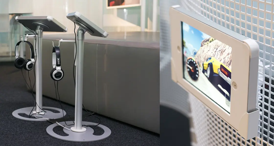 Digital Displays with Headphones and Wall-Mounted Tablet | Sprocket