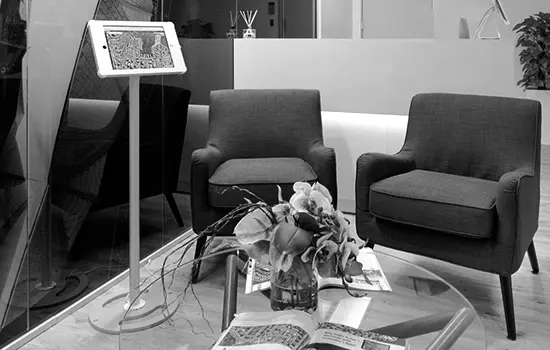 Office Waiting Area with Tablet Kiosk | Sprocket