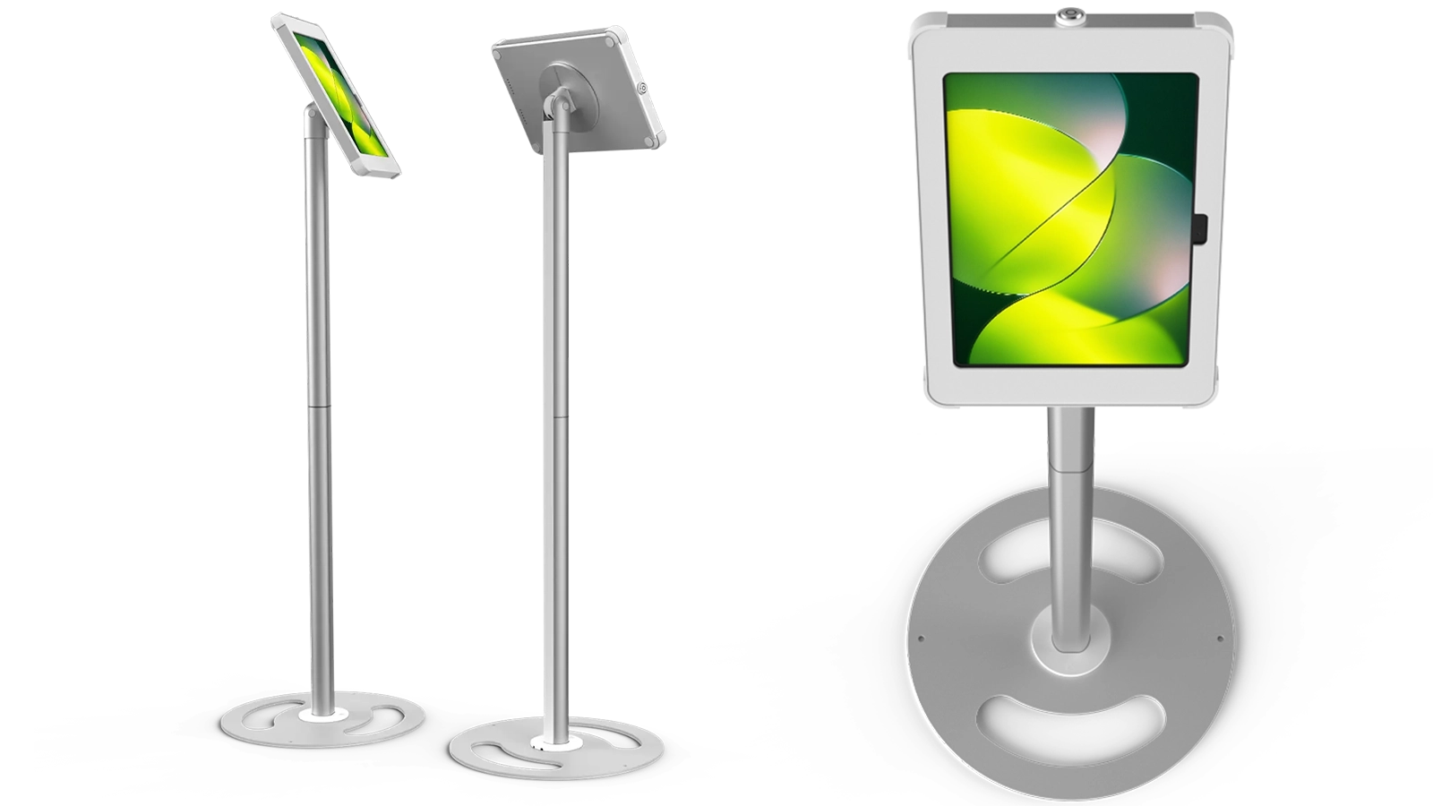 Silver Tablet Stand, Floor and Wall Mount Options | Sprocket